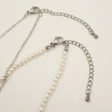 ciite' シーテ ネックレス 【 金属アレルギー対応 】 パール & シンプルチェーンネックレス 2セット サージカルステンレス