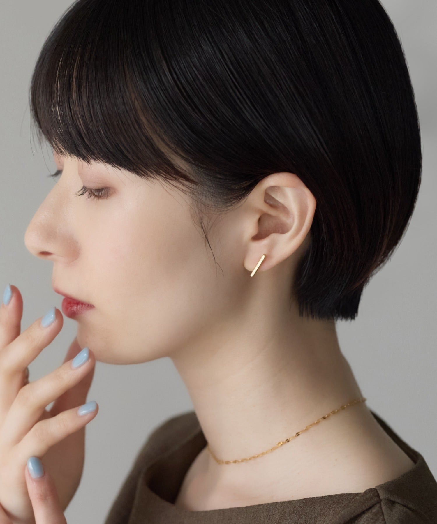 ciite' シーテ ピアス（両耳用） 【金属アレルギー対応】レクタングルバー ピアス