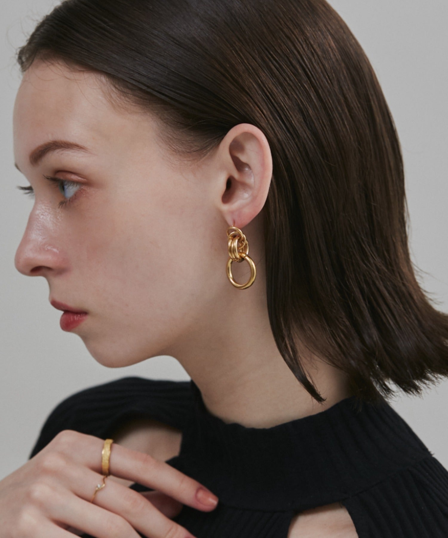 ciite' シーテ ピアス（両耳用） 【 金属アレルギー対応 】 モチーフサークルピアス サージカルステンレス (両耳用)