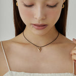 ciite' シーテ ネックレス メタルハートトップ コードチョーカー / ネックレス