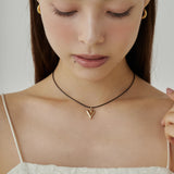 ciite' シーテ ネックレス メタルハートトップ コードチョーカー / ネックレス