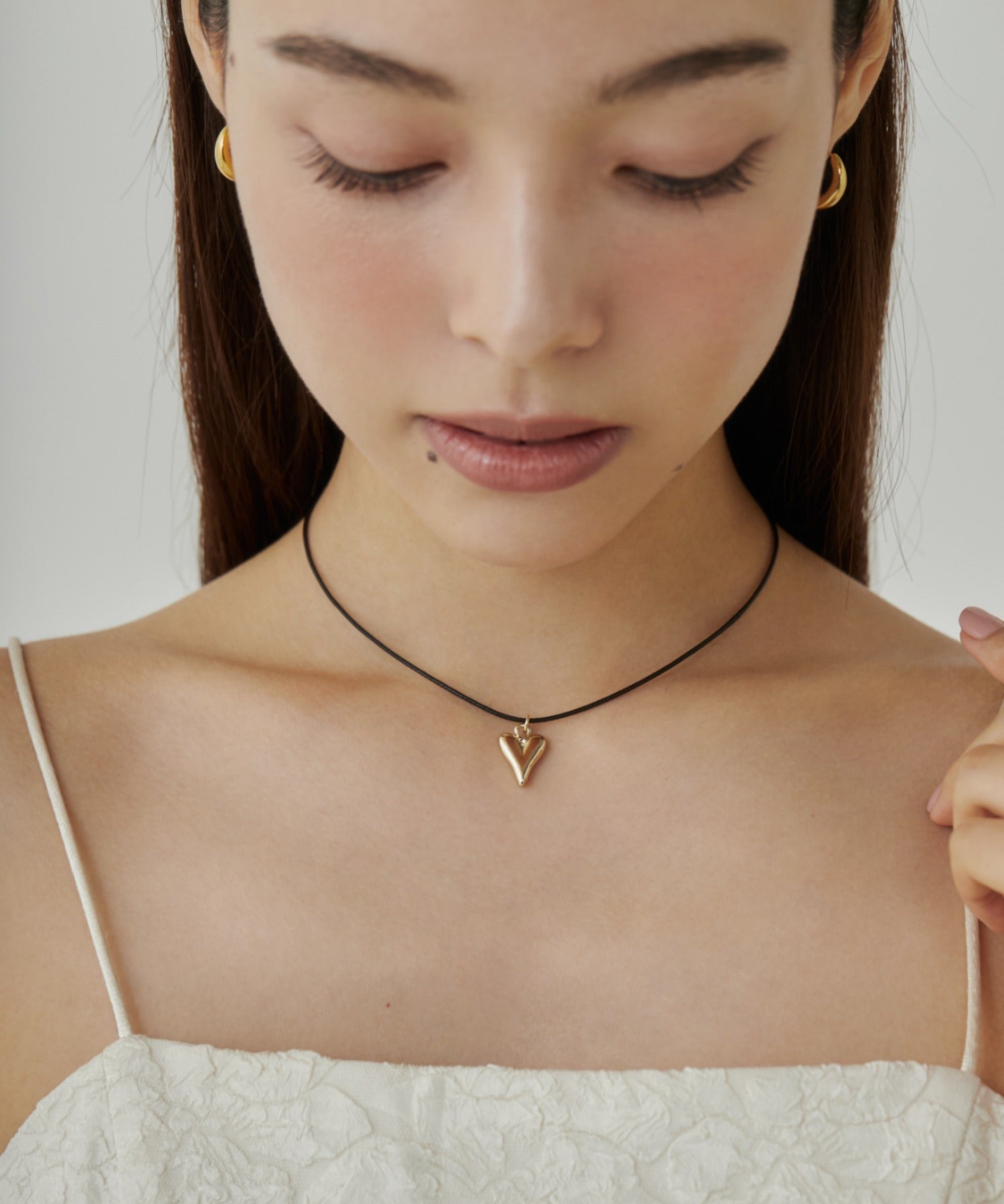 ciite' シーテ ネックレス メタルハートトップ コードチョーカー / ネックレス