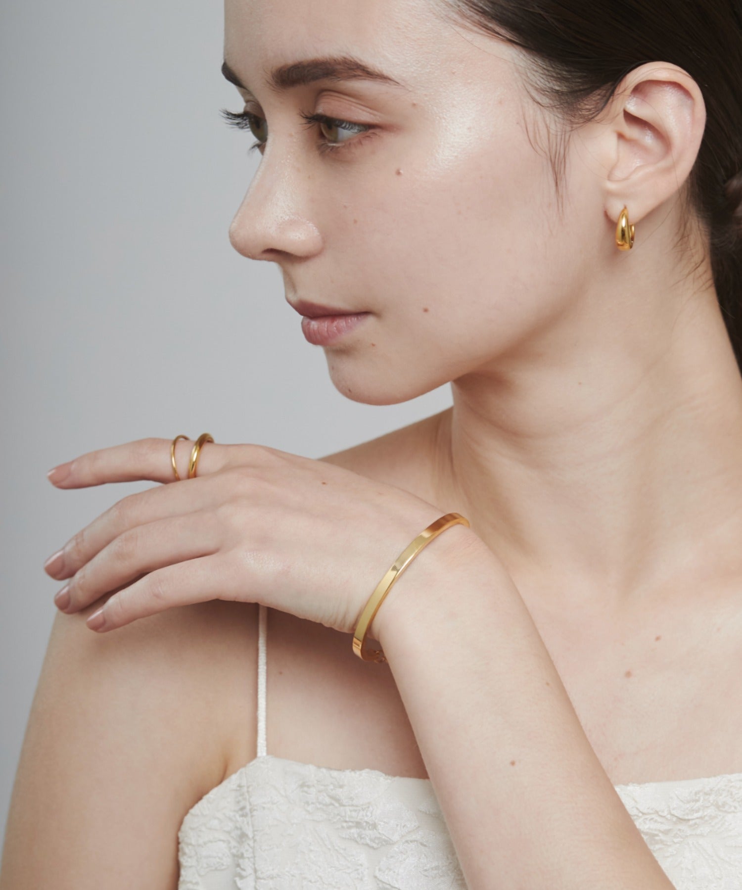 ciite' シーテ ブレスレット 【 金属アレルギー対応 】 ハートビジュー シンプルブレスレット / バングル サージカルステンレス