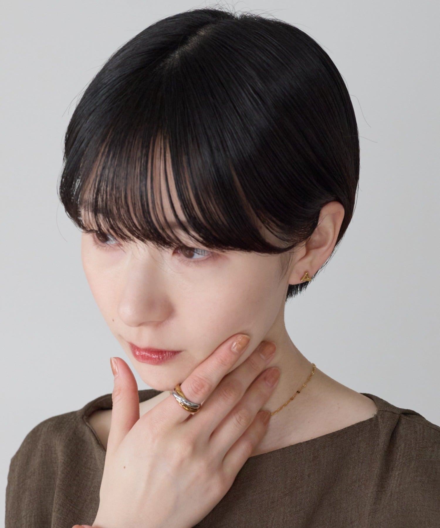 ciite' シーテ ピアス（両耳用） 【金属アレルギー対応】トライアングルピアス