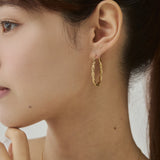 ciite' シーテ ピアス（両耳用） 【 金属アレルギー対応 】ツイストフープピアス サージカルステンレス（両耳用）