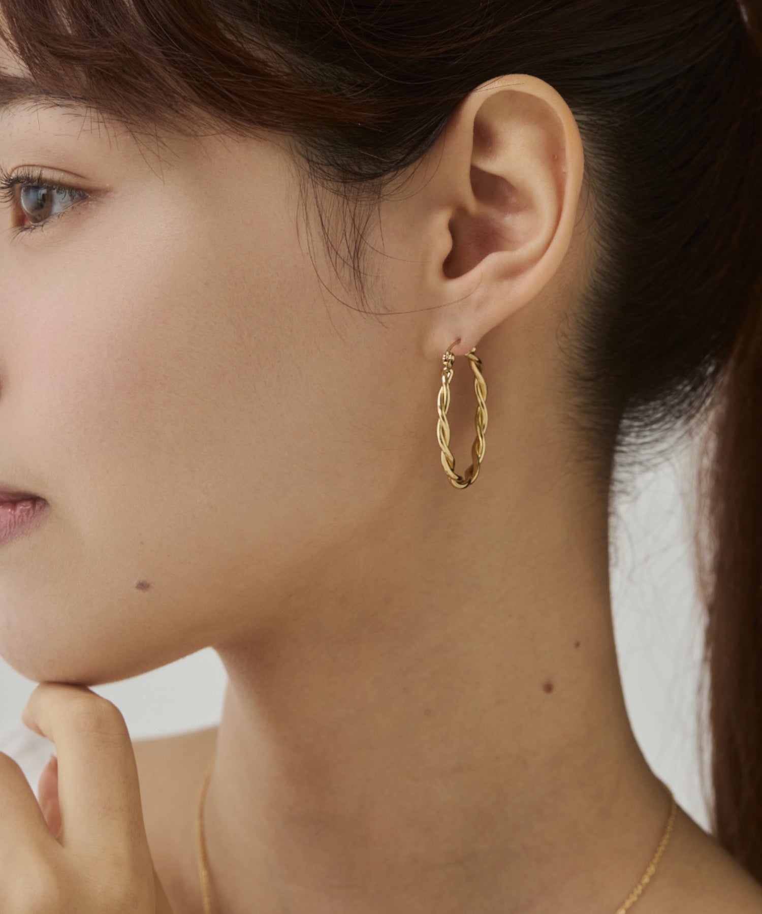 ciite' シーテ ピアス（両耳用） 【 金属アレルギー対応 】ツイストフープピアス サージカルステンレス（両耳用）