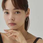 ciite' シーテ ピアス（両耳用） 【 金属アレルギー対応 】チェーンモチーフ フープピアス サージカルステンレス（両耳用）