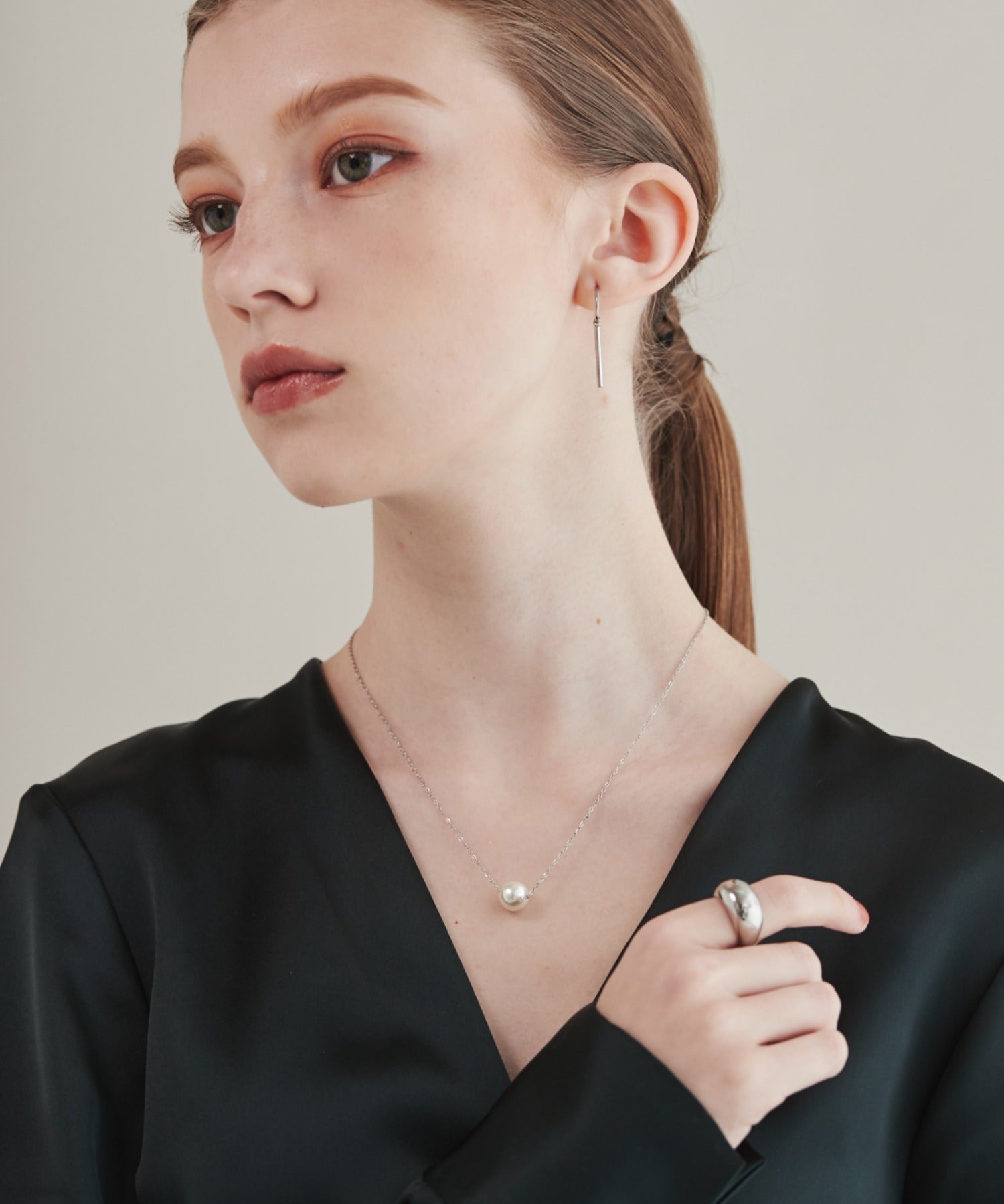 ciite' シーテ ネックレス 【 金属アレルギー対応 】 パールネックレス サージカルステンレス