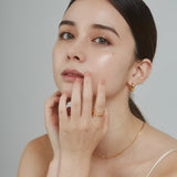 ciite' シーテ リング 【 金属アレルギー対応 】 ビジューダブルリング サージカルステンレス