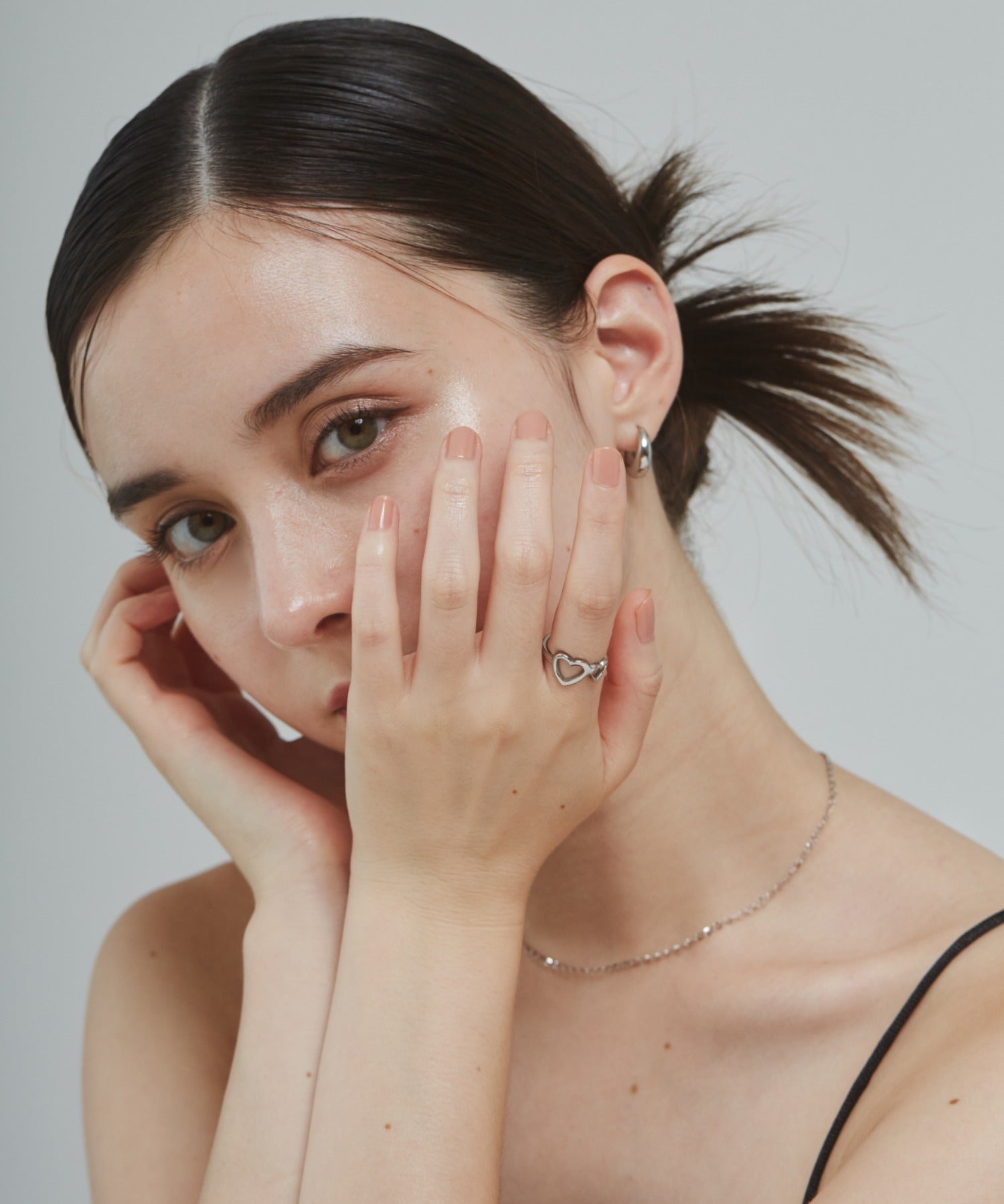 ciite' シーテ リング 【 金属アレルギー対応 】 ダブルハートリング サージカルステンレス