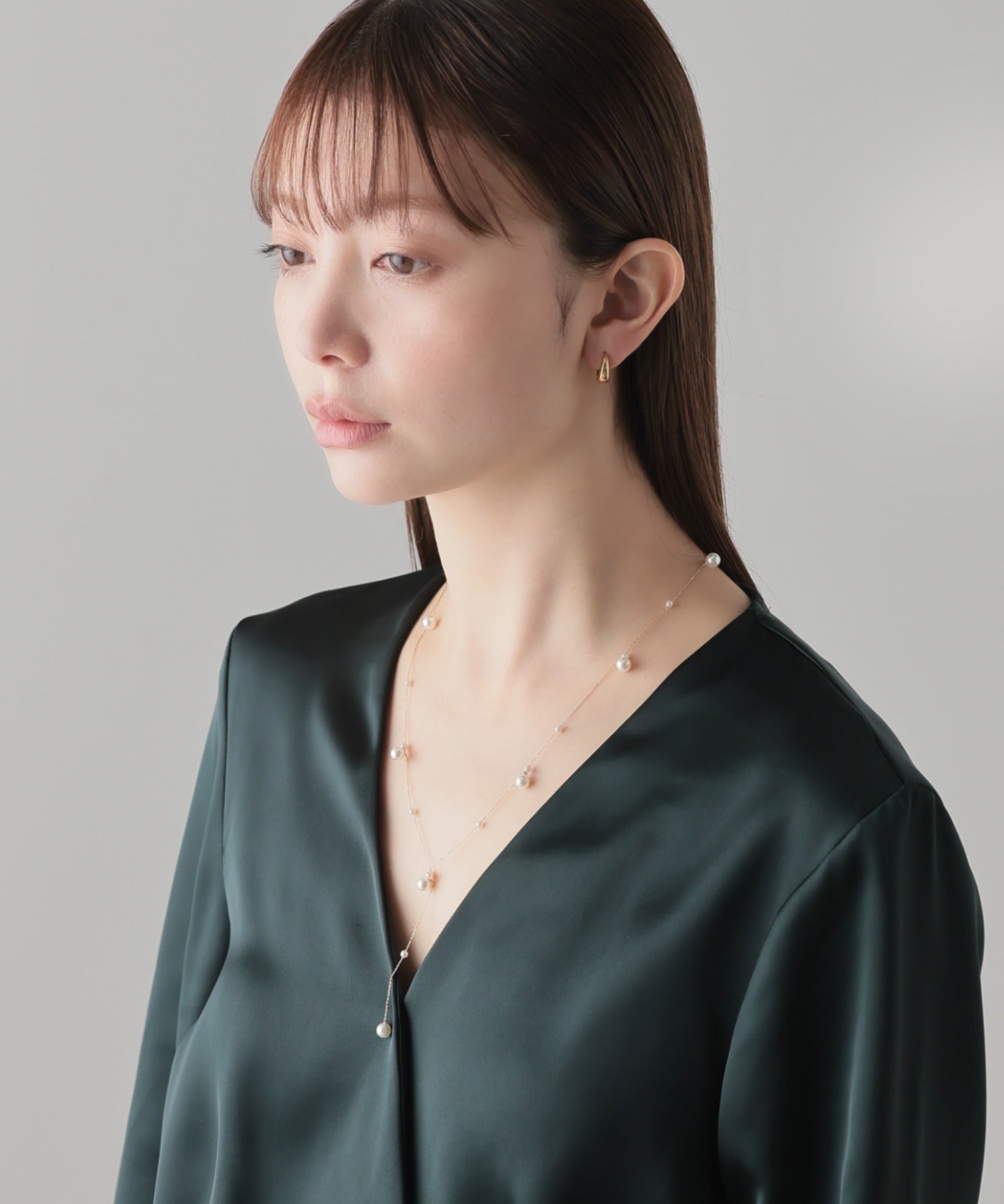 ciite' シーテ ネックレス Y字デザインパールネックレス