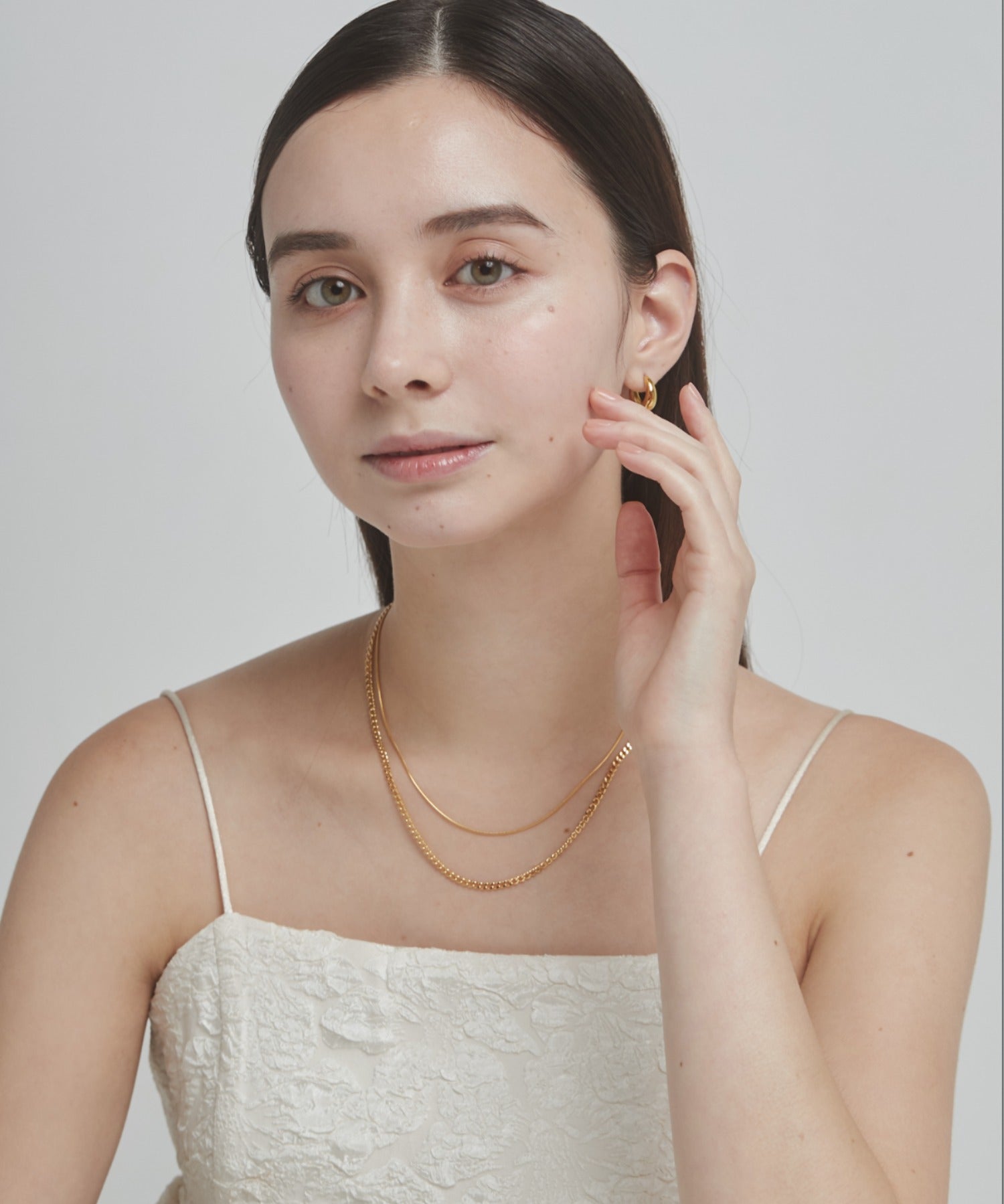 ciite' シーテ ネックレス 【 金属アレルギー対応 】 チェーンネックレス 2セット サージカルステンレス （38～43cm, 40～45cm）