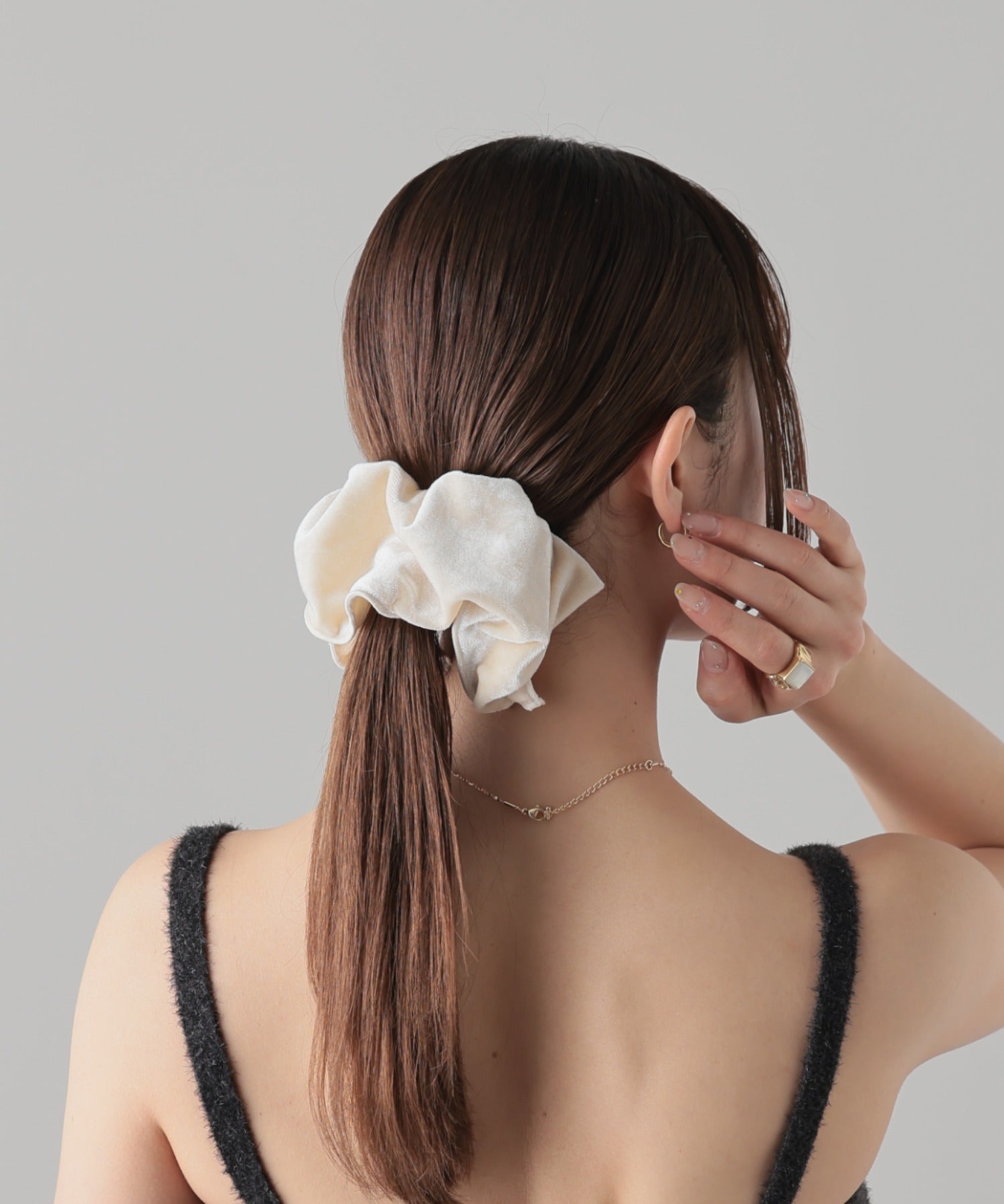 ciite' シーテ ヘアピン シュシュ風 ベロア調 ヘアピン
