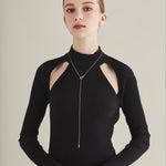 ciite' シーテ ネックレス 【 金属アレルギー対応 】 ノットチェーンロングネックレス サージカルステンレス