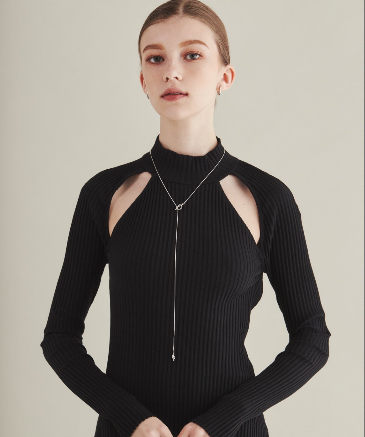 ciite' シーテ ネックレス 【 金属アレルギー対応 】 ノットチェーンロングネックレス サージカルステンレス