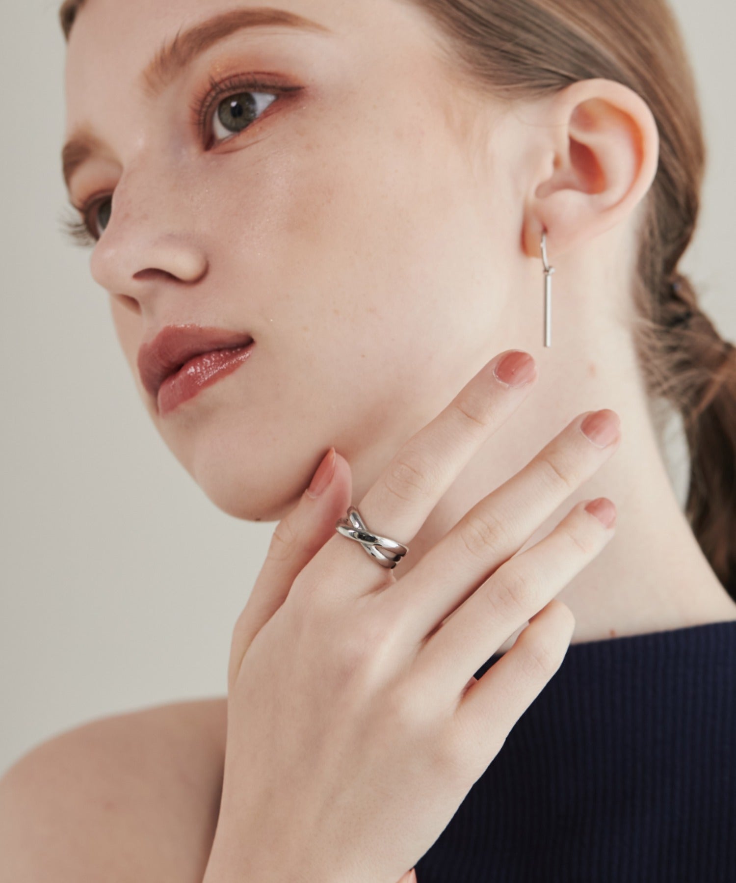 ciite' シーテ リング 【 金属アレルギー対応 】 クロスリング サージカルステンレス