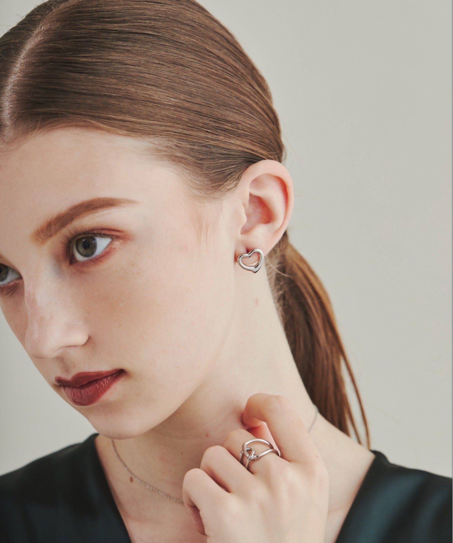 ciite' シーテ ピアス（両耳用） 【 金属アレルギー対応 】 ハートモチーフピアス サージカルステンレス (両耳用)