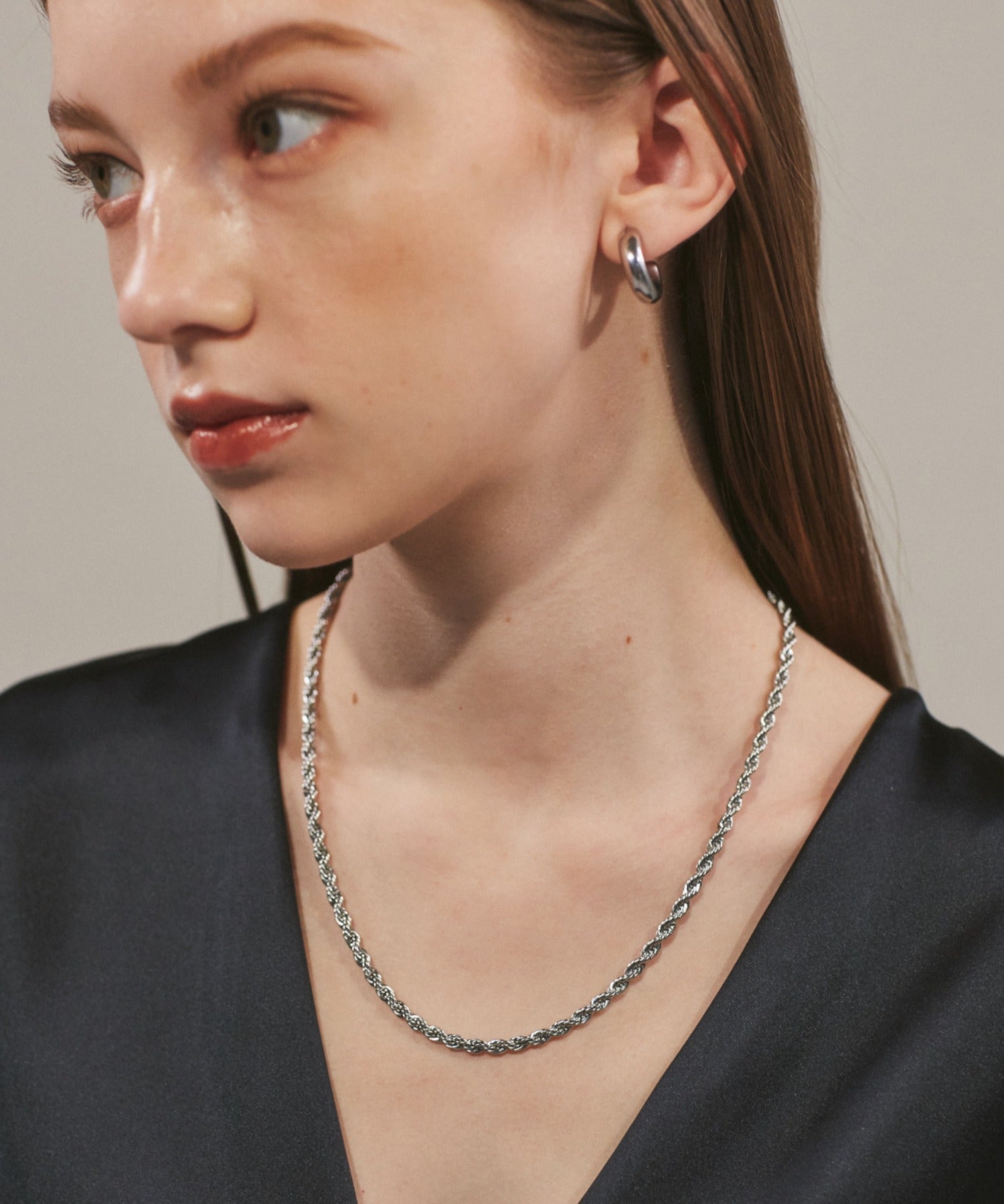 ciite' シーテ ネックレス 【 金属アレルギー対応 】 ツイストチェーンネックレス サージカルステンレス