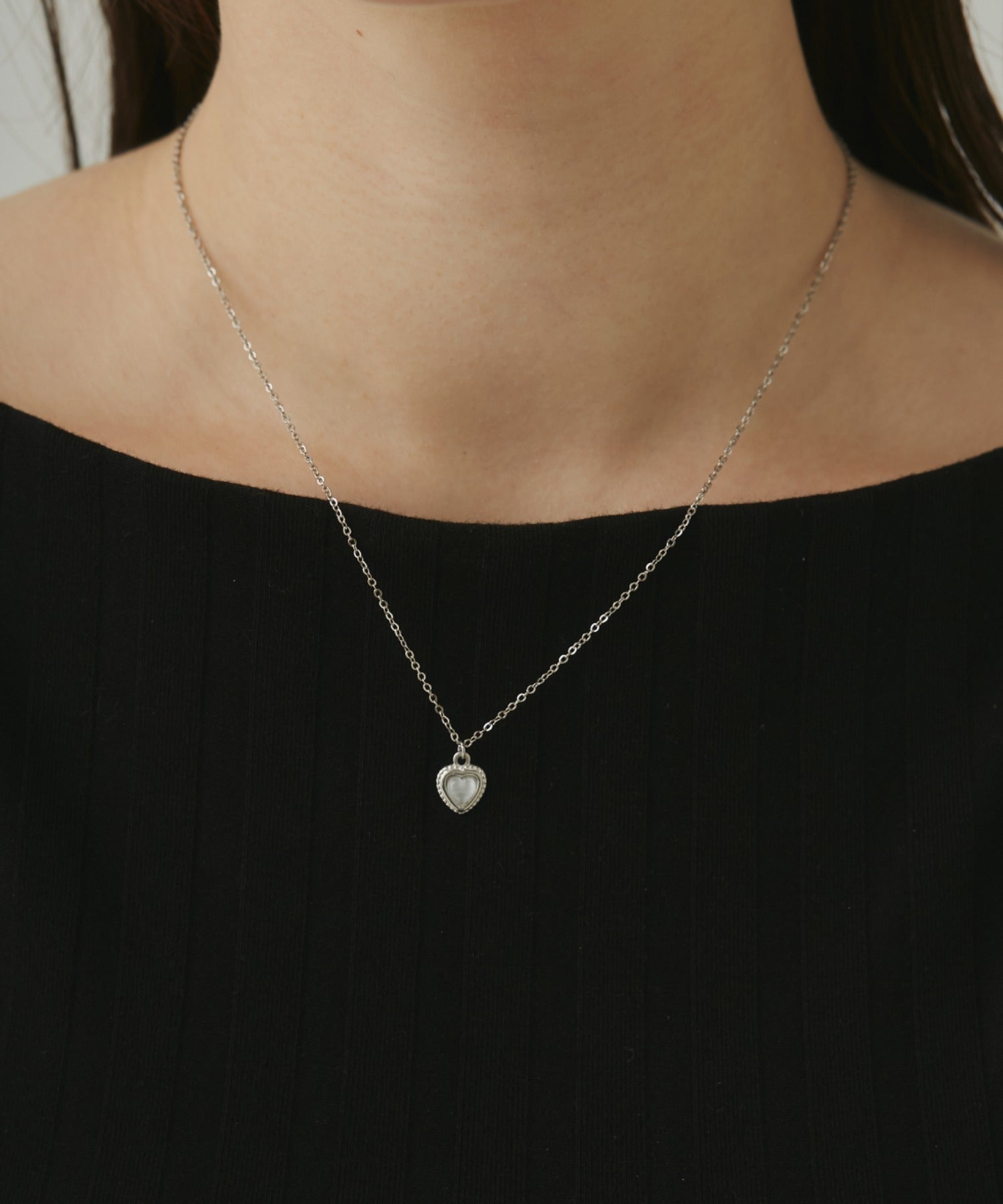 ciite' シーテ ネックレス 【 金属アレルギー対応 】 パステルカラー ハートネックレス サージカルステンレス