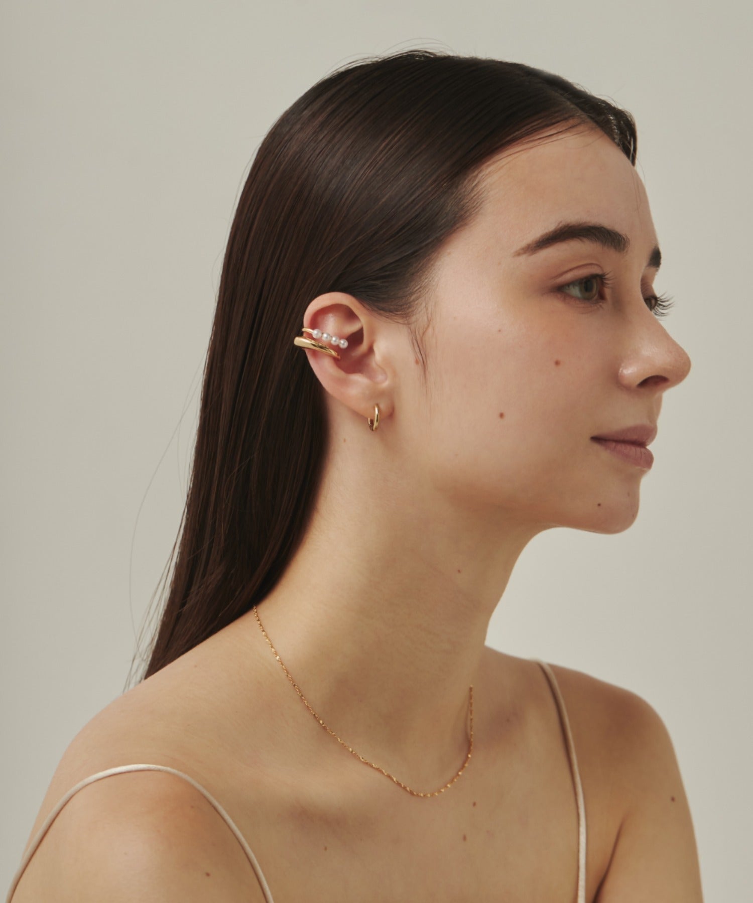 ciite' シーテ イヤーカフ 【 金属アレルギー対応 】ミニパールイヤーカフ サージカルステンレス