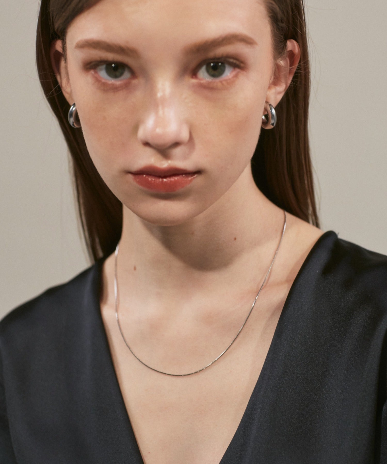 ciite' シーテ ネックレス 【 金属アレルギー対応 】 華奢セミロング シンプルネックレス サージカルステンレス