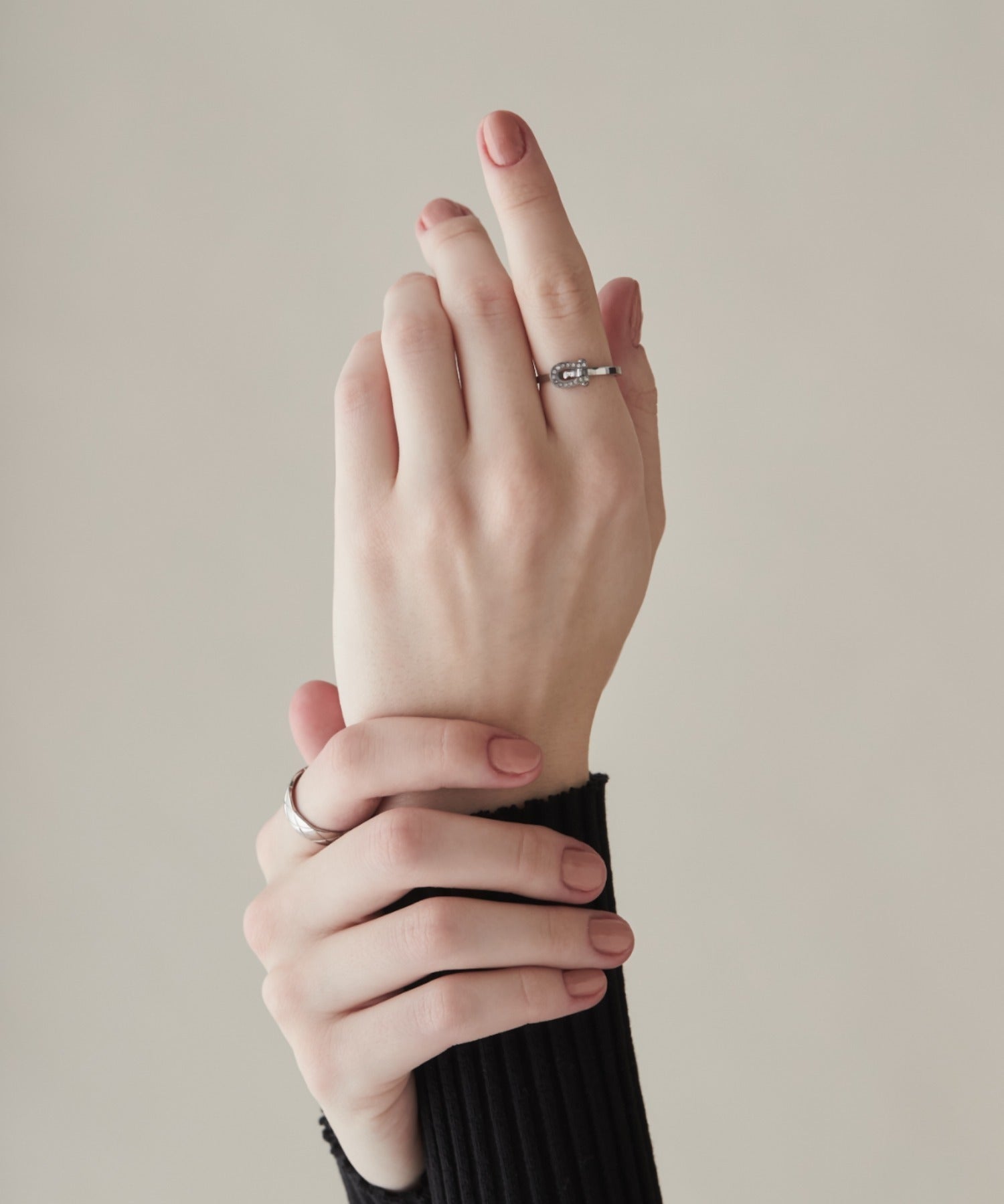 ciite' シーテ リング 【 金属アレルギー対応 】 ホースシュービジュー リング サージカルステンレス