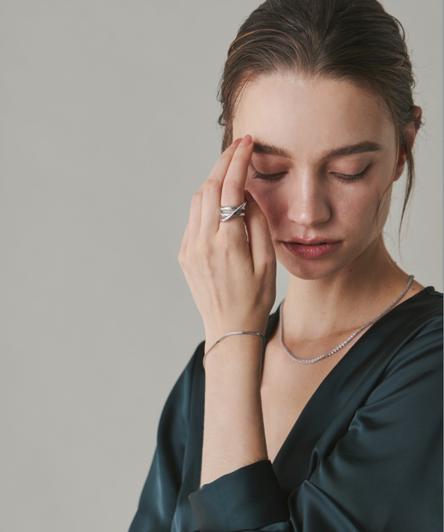 ciite' シーテ ブレスレット 【 金属アレルギー対応 】 シンプルスネークチェーンブレスレット サージカルステンレス