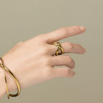 ciite' シーテ リング 【 金属アレルギー対応 】 ビッグクロスリング サージカルステンレス