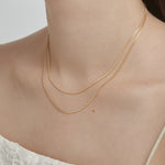 ciite' シーテ ネックレス 【 金属アレルギー対応 】 1mm スネークネックレス 2個セット サージカルステンレス 36～41cm, 39～44cm