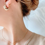 ぷっくりシンプルイヤリング  (両耳用)