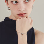 ciite' シーテ ブレスレット 【 金属アレルギー対応 】 シンプルリボン ブレスレット サージカルステンレス