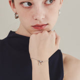 ciite' シーテ ブレスレット 【 金属アレルギー対応 】 シンプルリボン ブレスレット サージカルステンレス