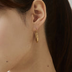 ciite' シーテ ピアス（両耳用） 【 金属アレルギー対応 】オーバルフープピアス サージカルステンレス（両耳用）