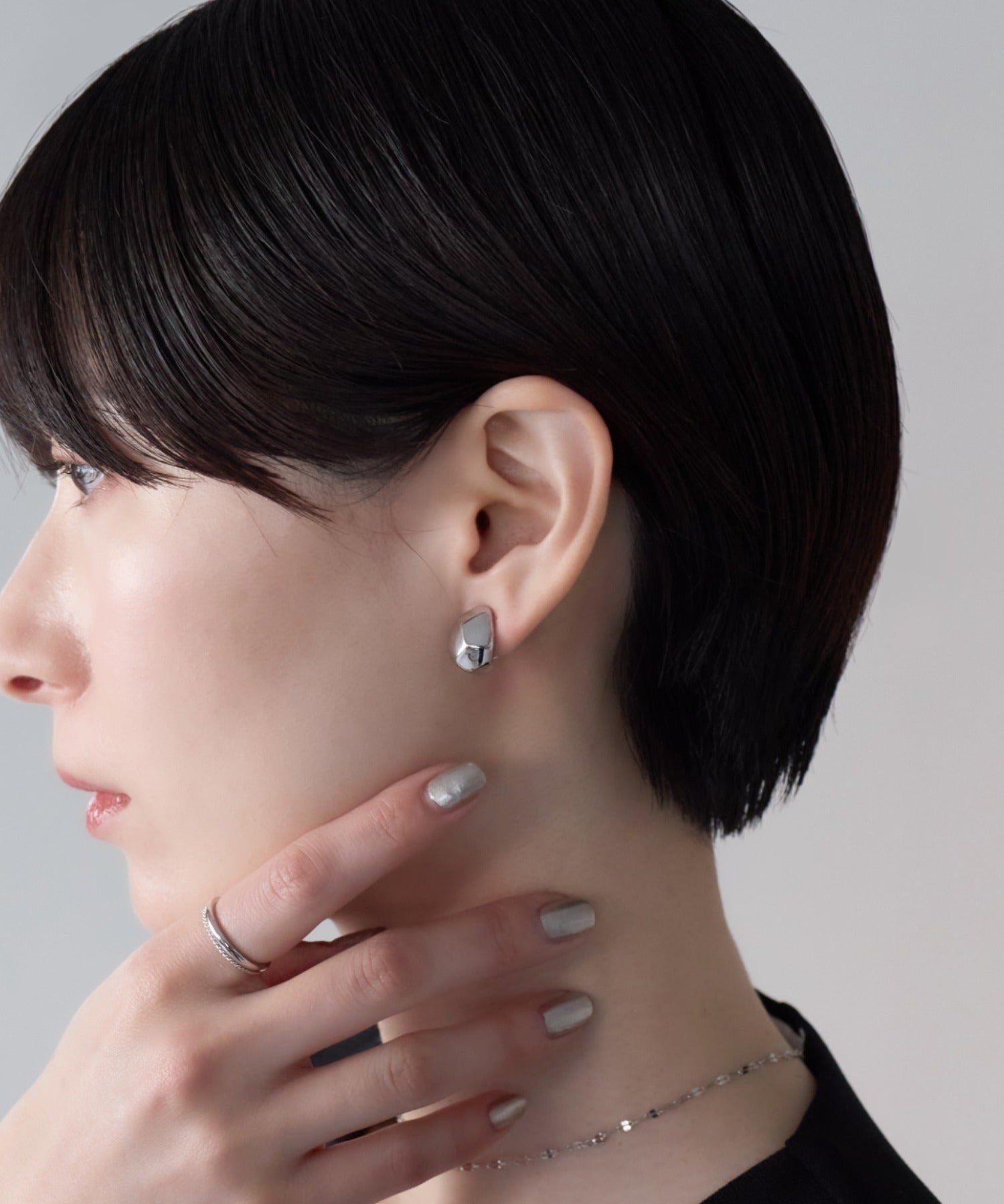ciite' シーテ イヤリング シリコン付 デザインメタル イヤリング