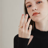 ciite' シーテ リング 【 金属アレルギー対応 】 パールモチーフリング サージカルステンレス