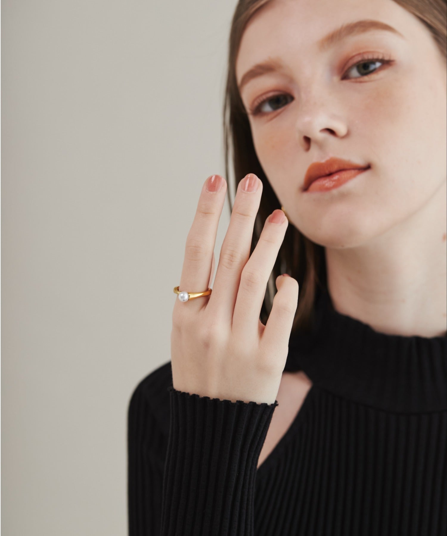 ciite' シーテ リング 【 金属アレルギー対応 】 パールモチーフリング サージカルステンレス