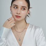 ciite' シーテ ネックレス 【 金属アレルギー対応 】 2連 エリザベス コインネックレス サージカルステンレス