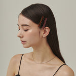 ciite' シーテ ヘアアクセサリー ウェーブデザインヘアピン 2個セット