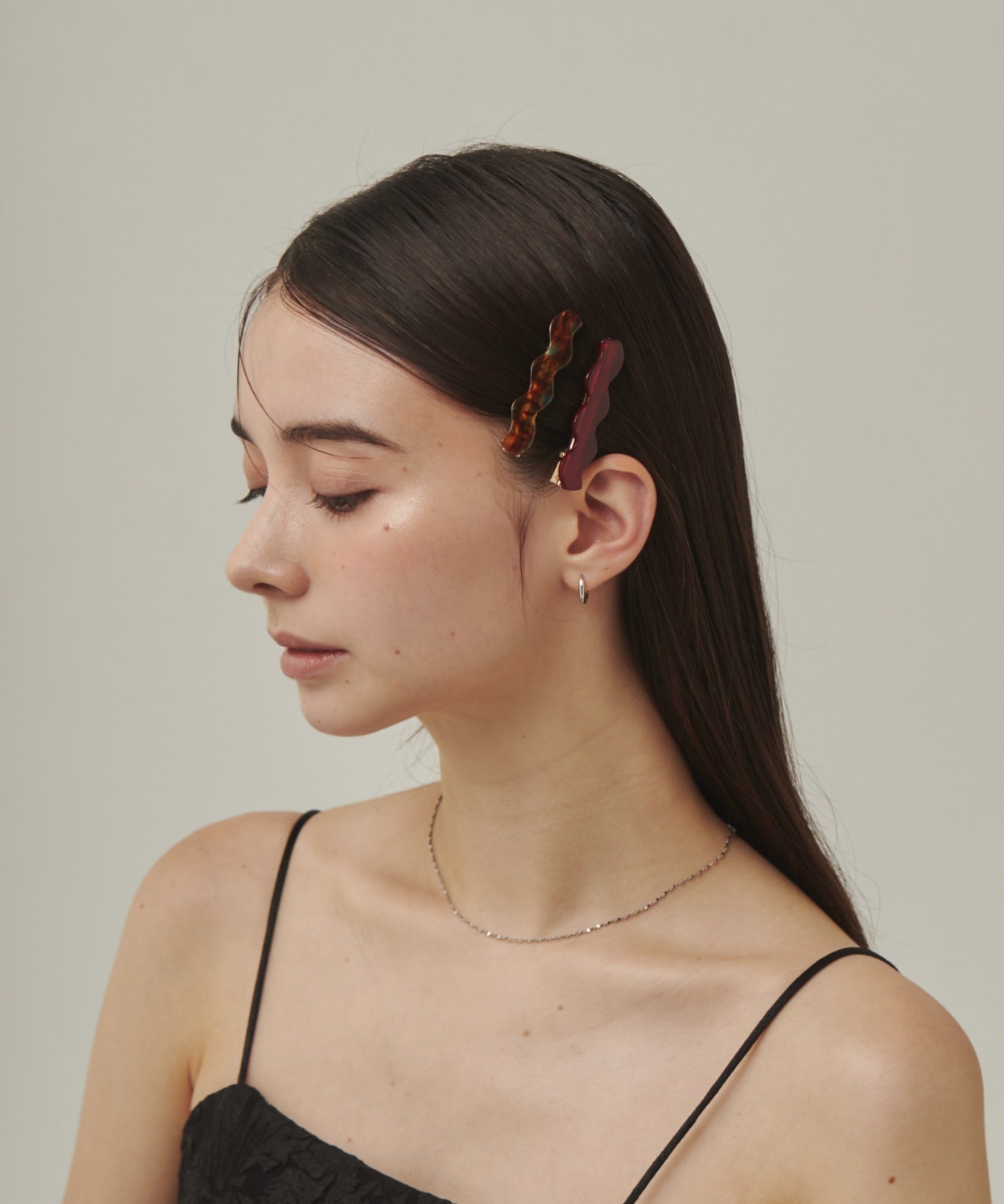 ciite' シーテ ヘアアクセサリー ウェーブデザインヘアピン 2個セット