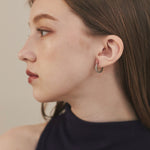 ciite' シーテ ピアス（両耳用） 【 金属アレルギー対応 】 ビジューフープピアス サージカルステンレス (両耳用)