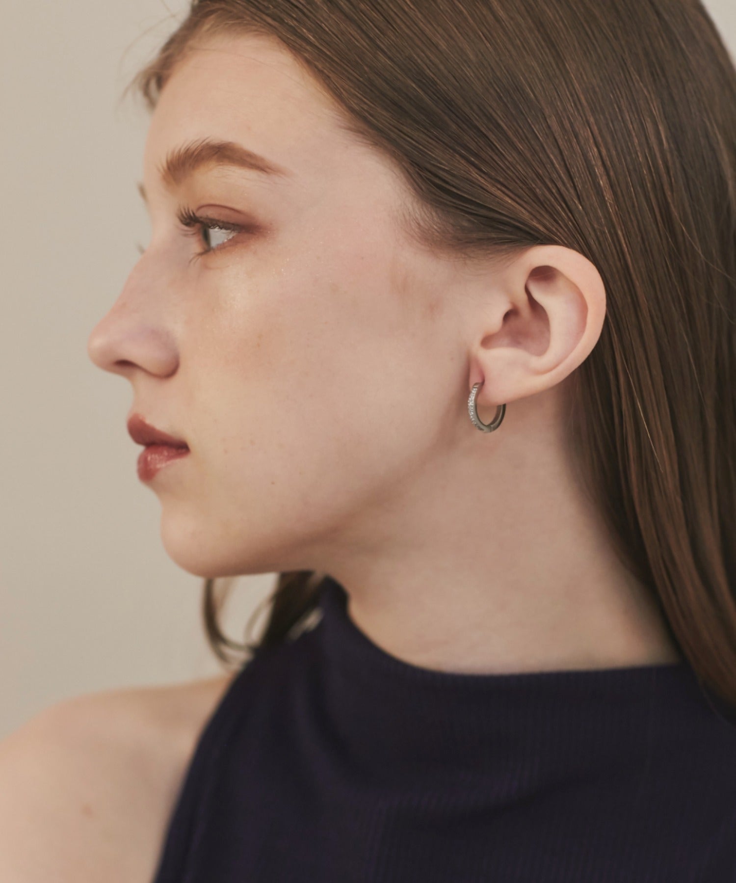 ciite' シーテ ピアス（両耳用） 【 金属アレルギー対応 】 ビジューフープピアス サージカルステンレス (両耳用)