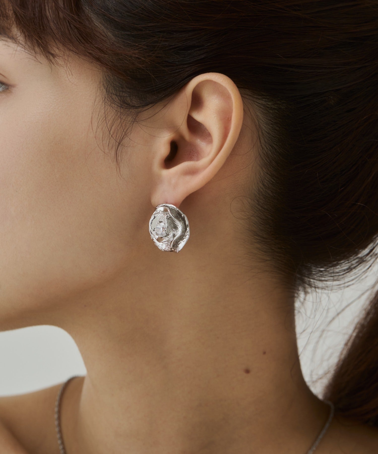 ciite' シーテ ピアス（両耳用） フラワービジューピアス（両耳用）