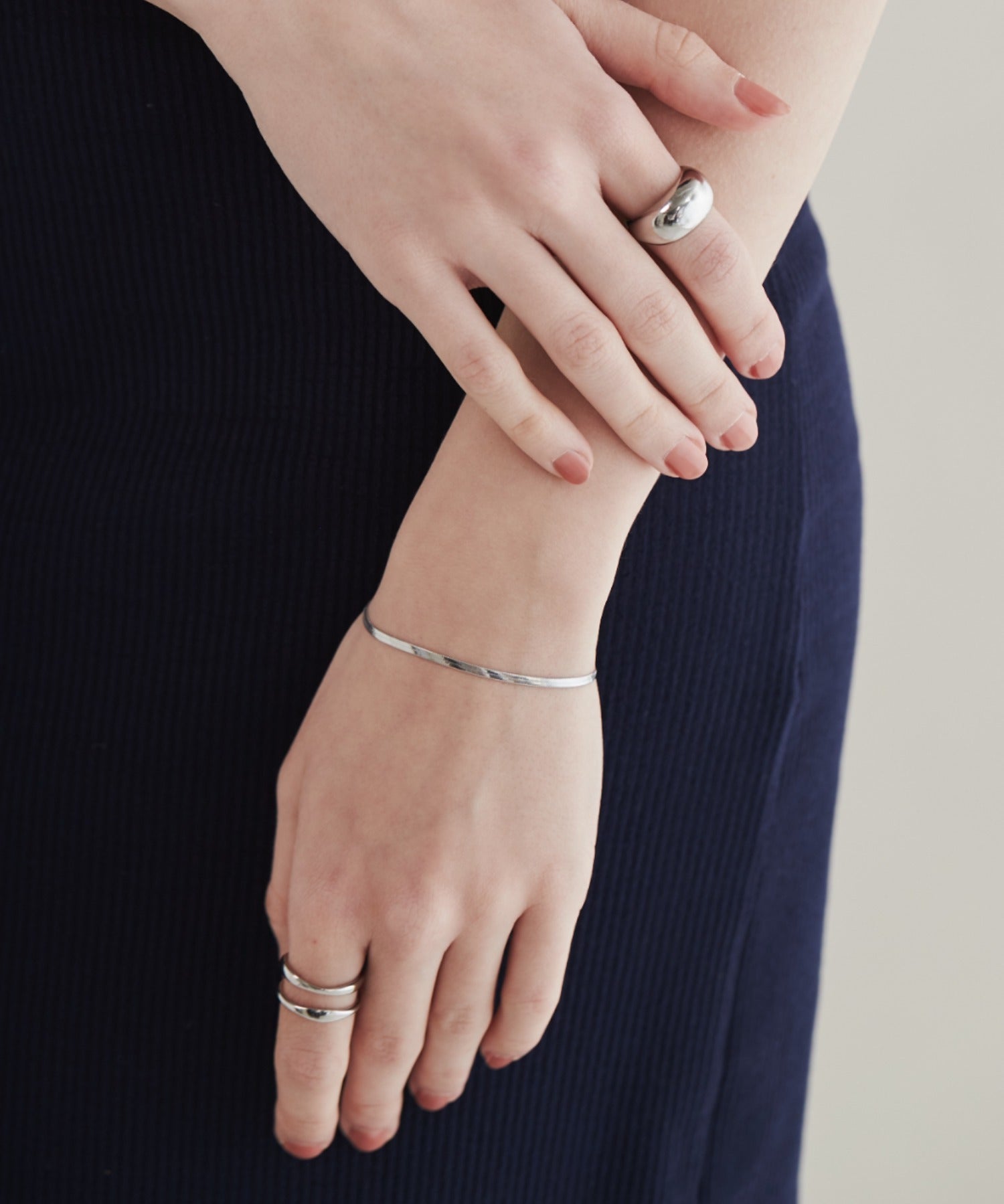 ciite' シーテ ブレスレット 【 金属アレルギー対応 】 2mm シンプルスネークチェーンブレスレット サージカルステンレス