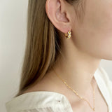 ciite' シーテ ピアス（両耳用） 【 金属アレルギー対応 】 フルール フープピアス サージカルステンレス