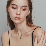 ciite' シーテ ネックレス 【 金属アレルギー対応 】 ビジューコインネックレス サージカルステンレス