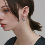 ciite' シーテ イヤリング 【 金属アレルギー対応 】 デザインフープイヤリング サージカルステンレス (両耳用)