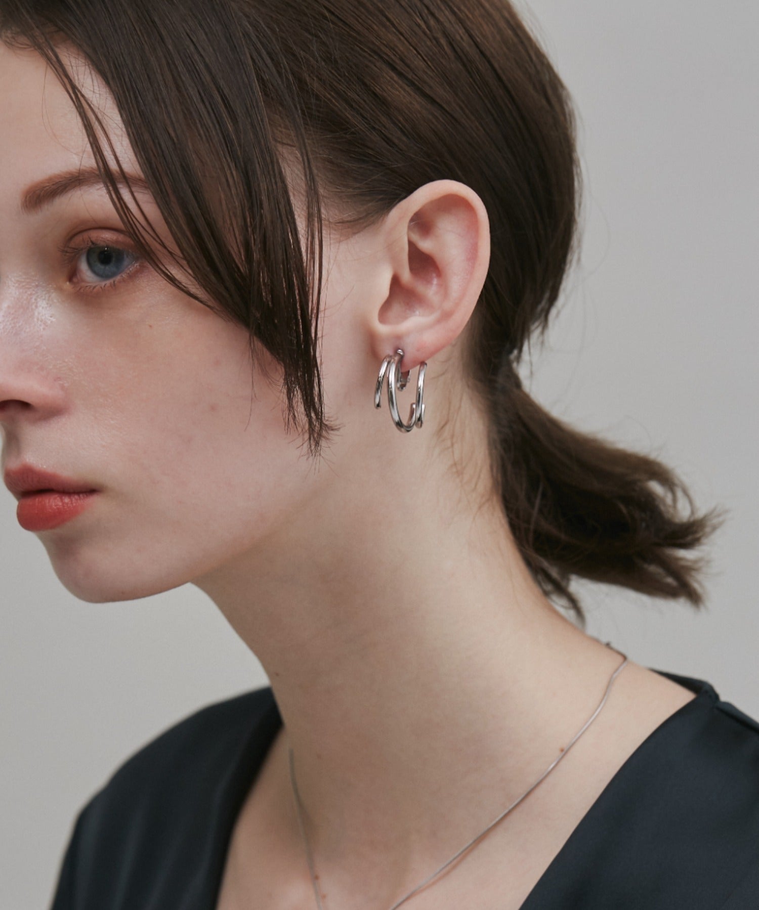 ciite' シーテ イヤリング 【 金属アレルギー対応 】 デザインフープイヤリング サージカルステンレス (両耳用)