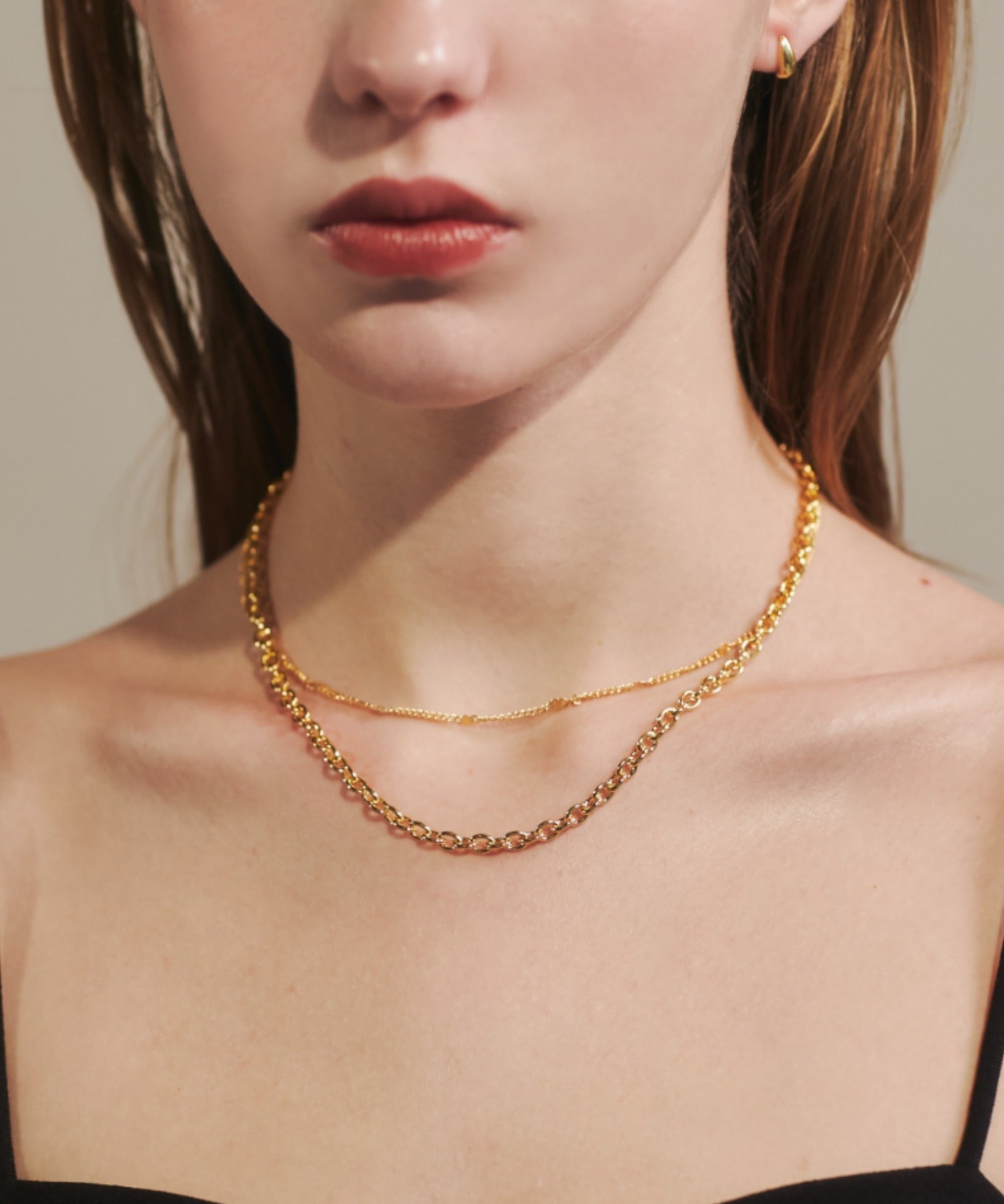 ciite' シーテ ネックレス 【 金属アレルギー対応 】 2連チェーンネックレス サージカルステンレス