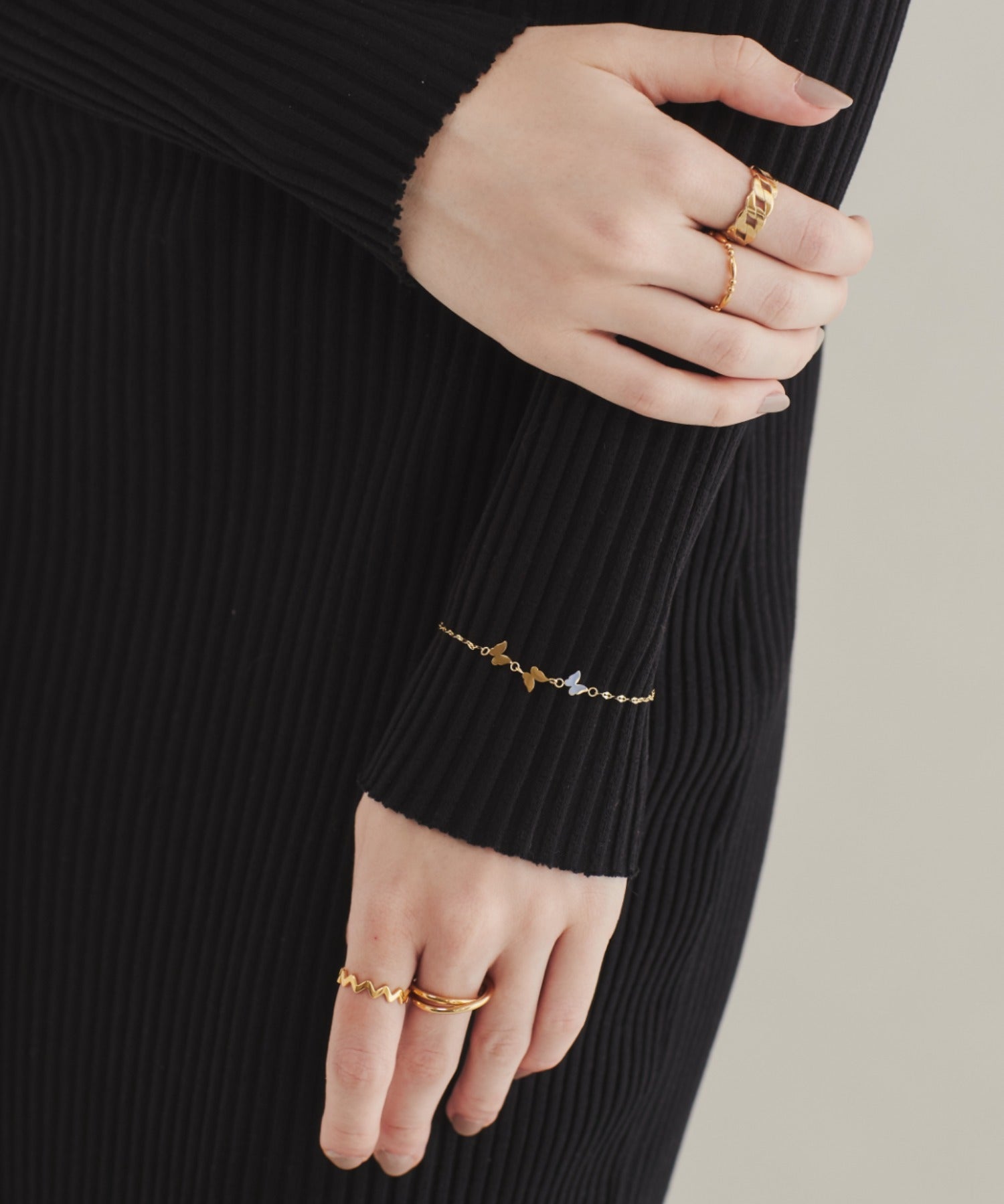 ciite' シーテ ブレスレット 【 金属アレルギー対応 】 バタフライ ブレスレット サージカルステンレス