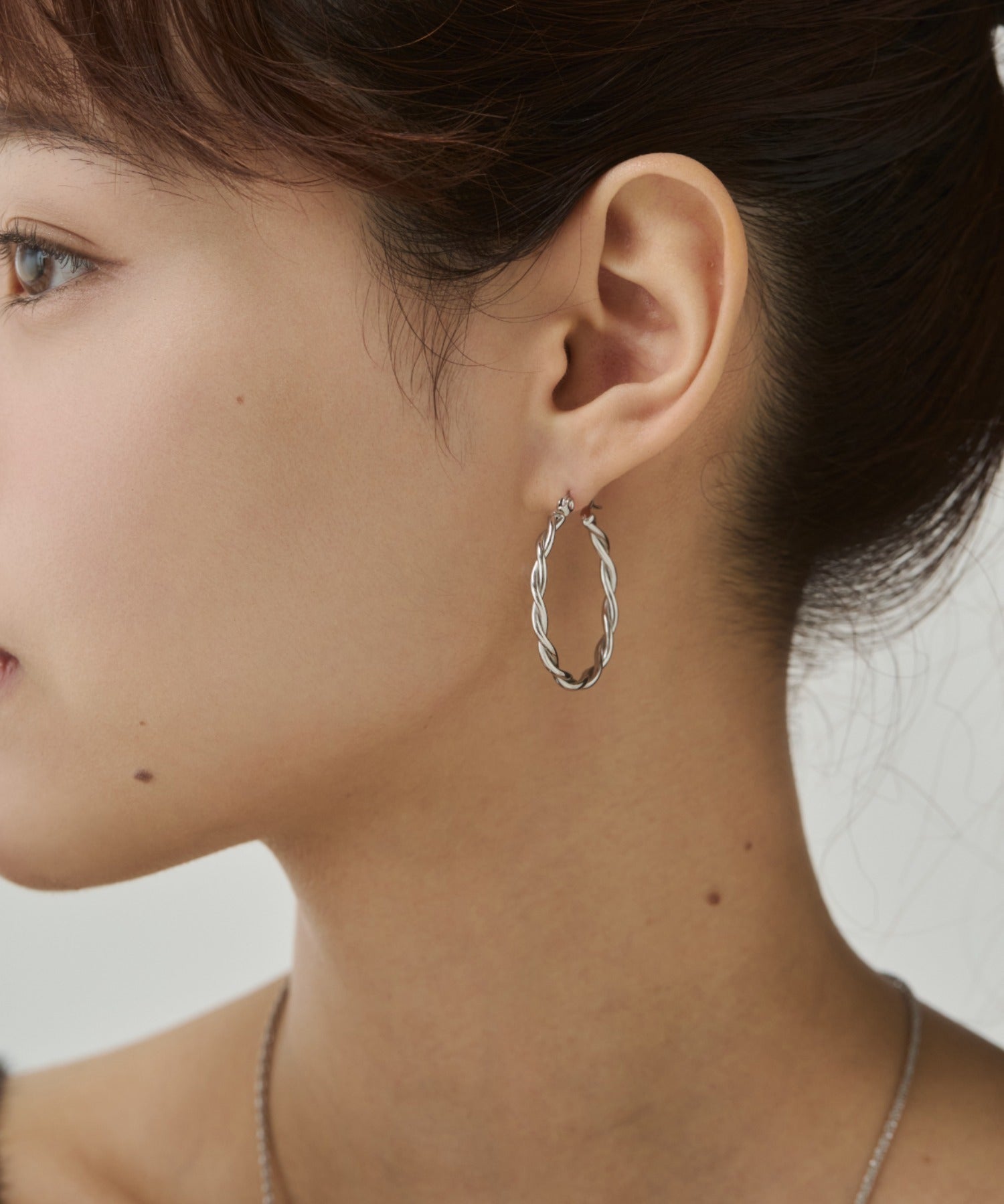 ciite' シーテ ピアス（両耳用） 【 金属アレルギー対応 】ツイストフープピアス サージカルステンレス（両耳用）